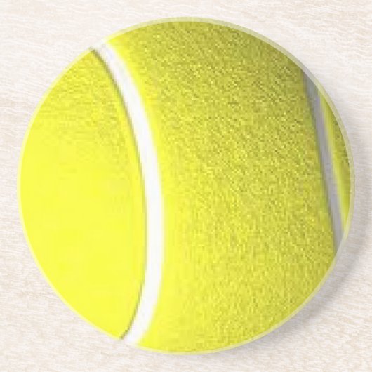 Single Tennis Ball-poorten Zandsteen Onderzetter (Voorkant)