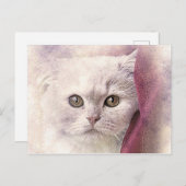 Single Time Kat | ABSTRACT | WATERVERF Briefkaart (Voorkant / Achterkant)