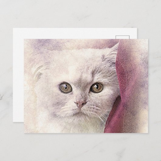 Single Time Kat | ABSTRACT | WATERVERF Briefkaart (Voorkant / Achterkant)