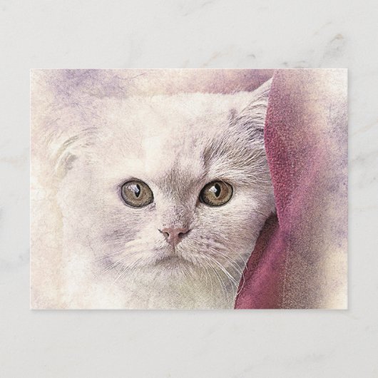 Single Time Kat | ABSTRACT | WATERVERF Briefkaart (Voorkant)