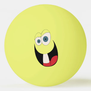 Single Tooth Funny Face Ping Pong Ball