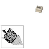 Single Turtle / 一つ亀 Rubberstempel (Gestempeld)