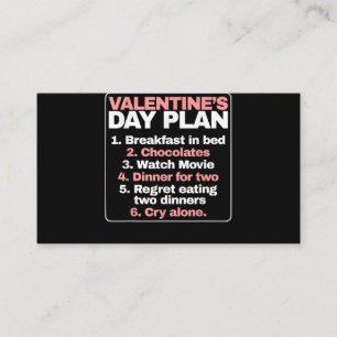 Single Valentijnsdag Funny Valentijnsdag Plan Informatiekaartje