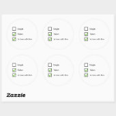 Single verliefd op hem ronde sticker (Vel)