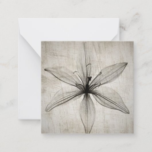 Single Vintage X-Ray Flower Notitiekaartje (Voorkant)