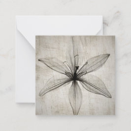 Single Vintage X-Ray Flower Notitiekaartje