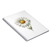 Single White Daisy Flower Herb Journal Notitieboek (Rechterzijde)