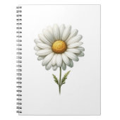 Single White Daisy Flower Herb Journal Notitieboek (Voorkant)