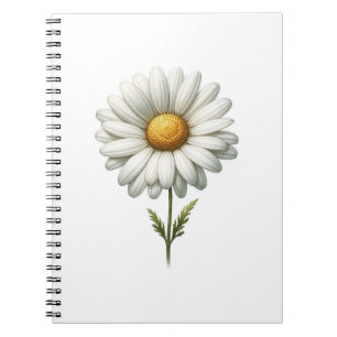 Single White Daisy Flower Herb Journal Notitieboek