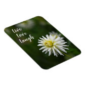 Single White Flower Motivatie Magneet (Rechterzijde)
