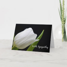 SINGLE WHITE ROSE SYMPATHY CARD BEDANKKAART