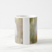 Single White Tulip Blossom met druppeltjes Foto Koffiemok (Center)