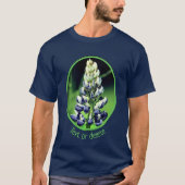 Single Wild Paars Lupine Flower, aangepast T-shirt (Voorkant)