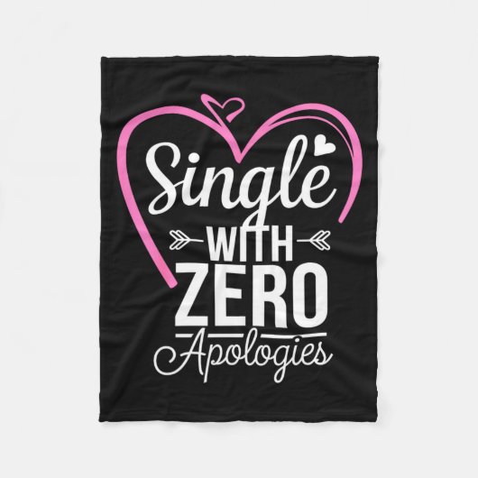 Single With Zero Alogies Anti Valentine Day  Fleece Deken (Voorkant)