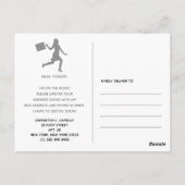 Single Woman Moving Announcement City Life Briefkaart (Achterkant)