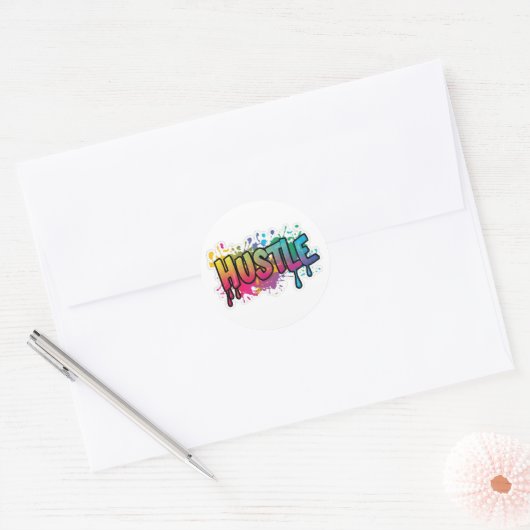 Single Word Hustle sticker (Envelop)