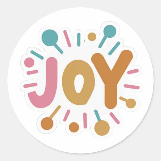 Single Word Joy sticker (Voorkant)