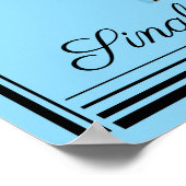 Single Yellow Daffodil Baby Blue Poster (Hoek)