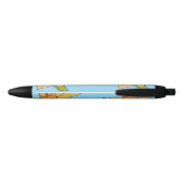 Single Yellow Daffodil  Zwarte Inkt Pen (Achterkant)