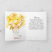 Single Yellow Rose-Moederdag Kaart (Binnen)