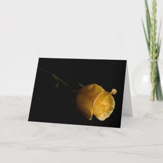 Single Yellow Rose - Note Kaart