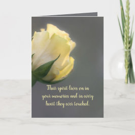 SINGLE YELLOW ROSE SYMPATHY CARD BEDANKKAART