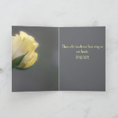 SINGLE YELLOW ROSE SYMPATHY CARD BEDANKKAART (Binnen)