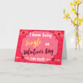 Single zijn kan Valentijnsdag Kaart zuigen (Gele Bloem)