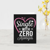 Single zonder excuses Anti Valentijnsdag  Kaart (Gele Bloem)