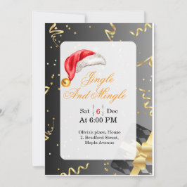 Singles and Friends Christmas Party Invite  Kaart