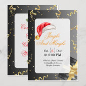 Singles and Friends Christmas Party Invite  Kaart (Voorkant / Achterkant)