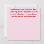 Singles Awareness Day Greeting with Anti-Valentine Kaart (Achterkant)