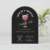 Singles Mixer Valentijnsdag Cocktail Party Arch Kaart (Staand voorkant)