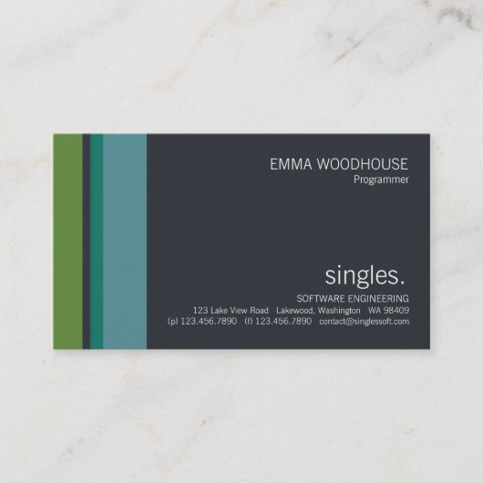 Singles No. 0128 Visitekaartje (Voorkant)