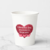 Singles valentine's day sarcastic text on heart papieren bekers (Voorkant)