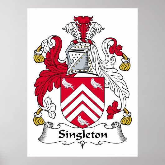 Singleton Family Crest Poster (Voorkant)