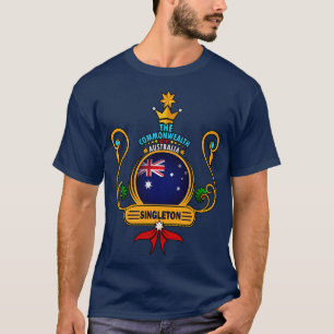 Singleton stad Australische vlag Souvenir T-shirt