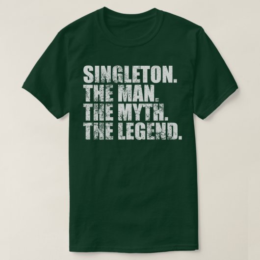 SingletonSingleton Achternaam Singleton T-shirt (Design voorkant)