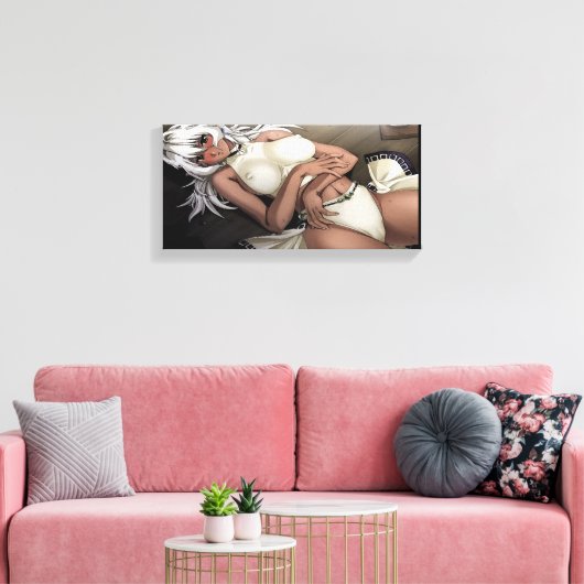 SingleZ "Lust" Hot Hentai Babe Canvas Print (Insitu (Woonkamer))