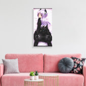 SingleZ "Make Me" Zwart en Paarse Hentai Canvas (Insitu (Woonkamer))