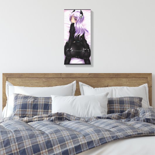 SingleZ "Make Me" Zwart en Paarse Hentai Canvas (Insitu (Slaapkamer))