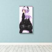 SingleZ "Make Me" Zwart en Paarse Hentai Canvas (Insitu (Houten vloer))