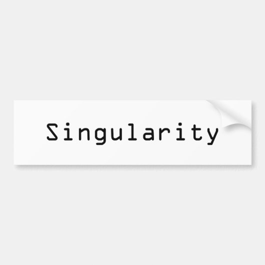 Singulariteit Bumpersticker (Voorkant)