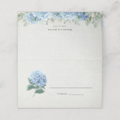 SINI Blauwe Hydrangea Gevouwen Plaats Kaart Plaatskaartje (Buitenkant ongevouwen)