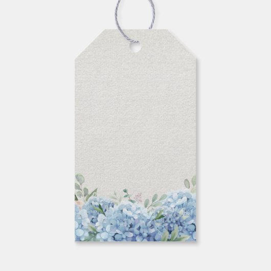 SINI Blue Hydrangea Gift Label Cadeaulabel (Achterkant)