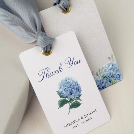 SINI Blue Hydrangea Gift Label Cadeaulabel