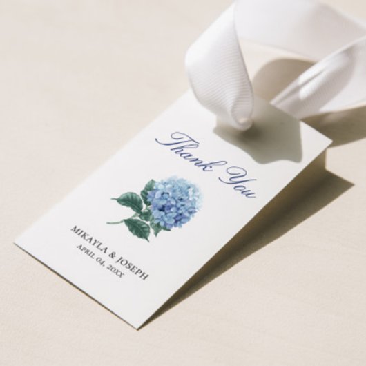 SINI Blue Hydrangea Gift Label Cadeaulabel