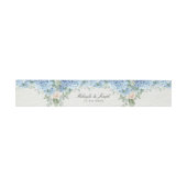 SINI Blue Hydrangea Invitation Belly Band Uitnodigingen Wikkel (Vlak)