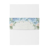 SINI Blue Hydrangea Invitation Belly Band Uitnodigingen Wikkel (Achterkant Voorbeeld)