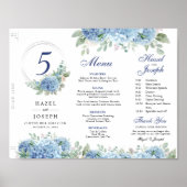 SINI Blue Hydrangea Tri Fold Menu Poster (Voorkant)